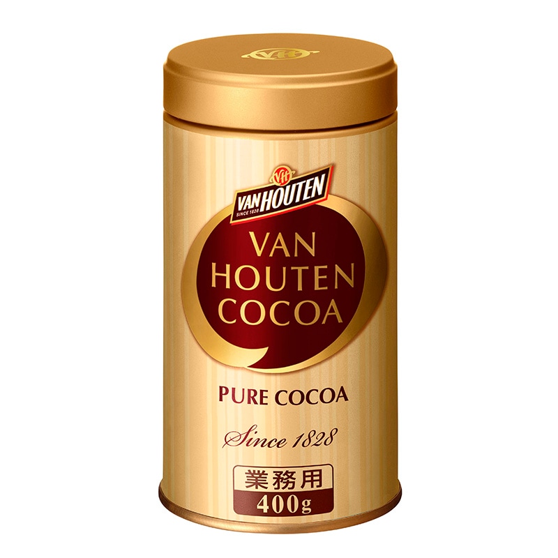 ココアでおいしいポリフェノール生活！ VAN HOUTEN COCOA(バンホーテン) ピュアココア(業務用)(400g)