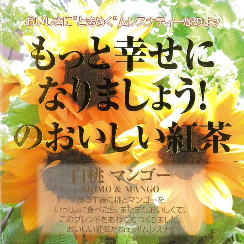 プレゼントにも最適なベストブレンド紅茶(かわいいキューブボックス入ティーバッグ) MLESNA(ムレスナティ) 白桃マンゴー(11TB)