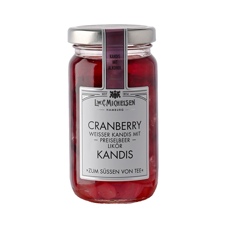 ドイツの氷砂糖『キャンディス』で紅茶に豊かなフレーバーを♪ MICHEISEN(ミヒェルゼン) クランベリー キャンディス(250g)