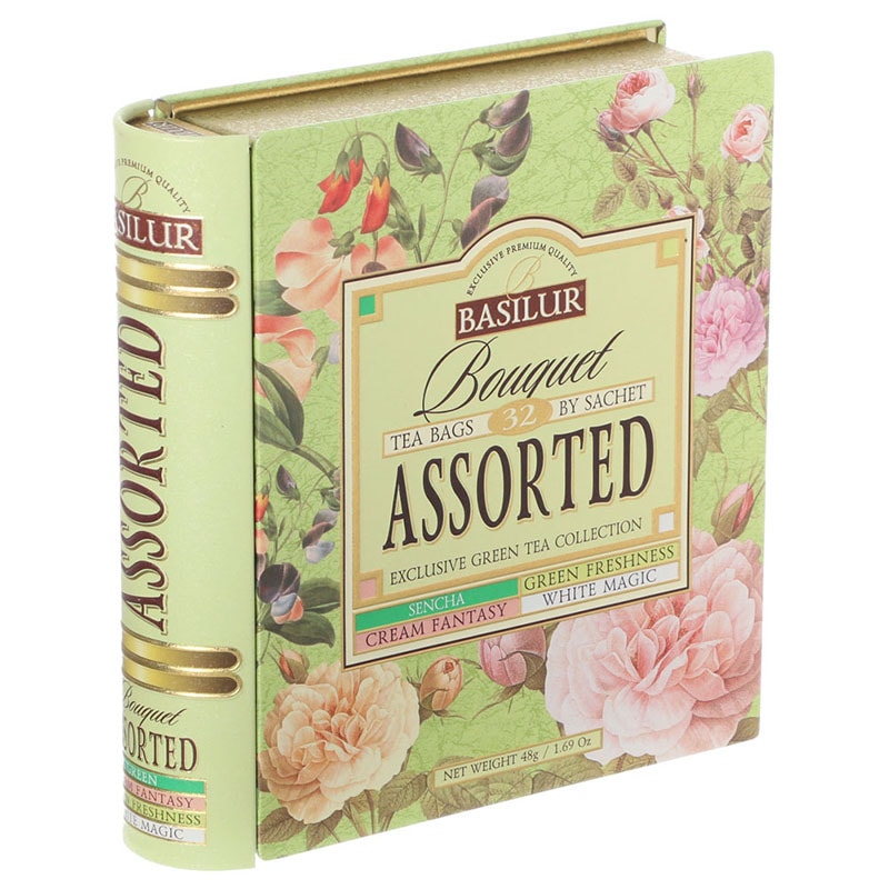 ギフトに最適、BOOK型紅茶ティーバッグ！ BASILUR（バシラーティー） ブーケアソート（32TB）