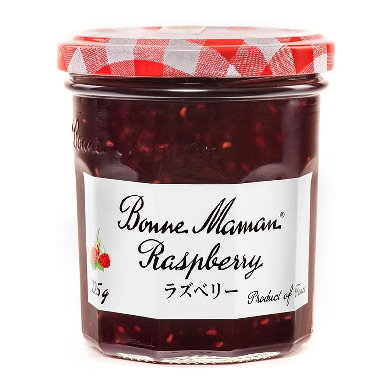 チェック柄の蓋でおなじみのフランス産ジャム Bonne Maman（ボンヌママン）ラズベリージャム（225g）