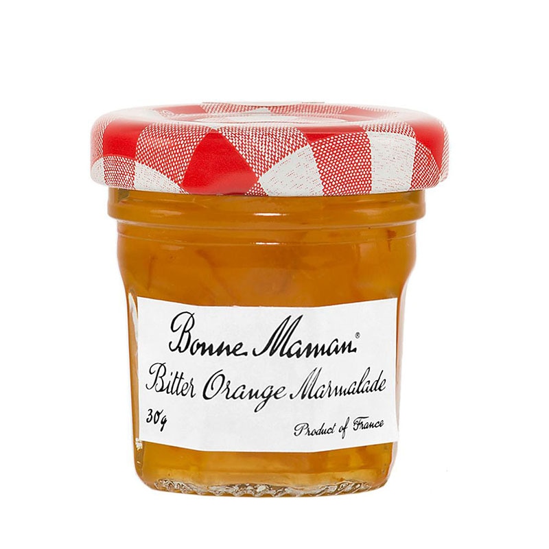 チェック柄の蓋でおなじみのフランス産ジャム Bonne Maman（ボンヌママン）オレンジマーマレード（30g）