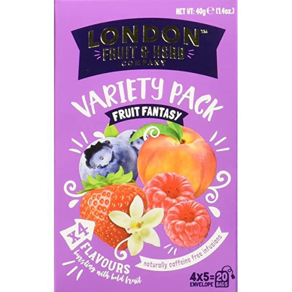 【ノンカフェイン】カフェインフリーのハーブティー LONDON FRUIT&HERB（ロンドン フルーツ&ハーブ）フルーツファンタジー・バラエティーパック（20P）