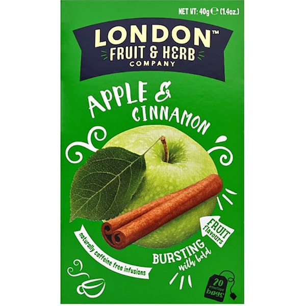 【ノンカフェイン】カフェインフリーのハーブティー LONDON FRUIT&HERB（ロンドン フルーツ&ハーブ）アップル＆シナモンツイスト（20P）