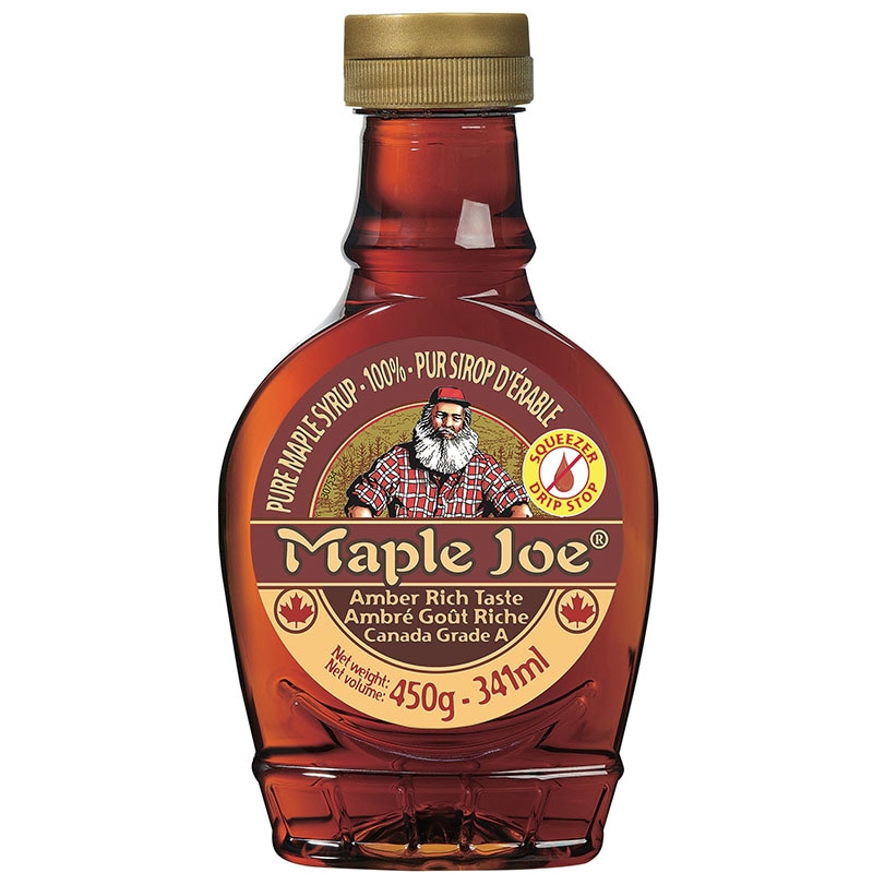 自然の甘みと風合い Maple Joe（メープル ジョー）メープルシロップ アンバー（リッチテイスト）PET（450g）