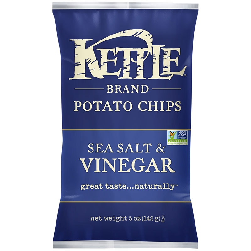 新鮮で高品質なポテトを使用 KETTLE CHIPS（ケトル チップス）シーソルト&ビネガー（141g）