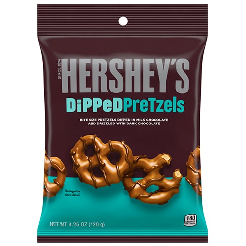世界中で愛されるチョコレート HERSHEY'S（ハーシー）ディップドプレッツェル ミルクチョコ（120g）