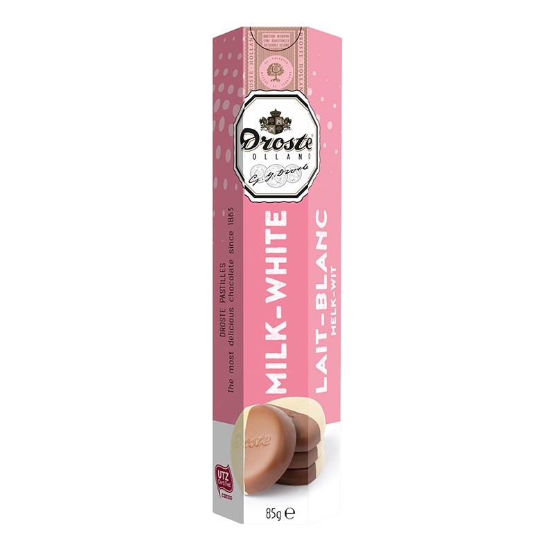 【冬季限定】オランダが誇る世界の名品 Droste（ドロステ）ミルク＆ホワイト（85g）