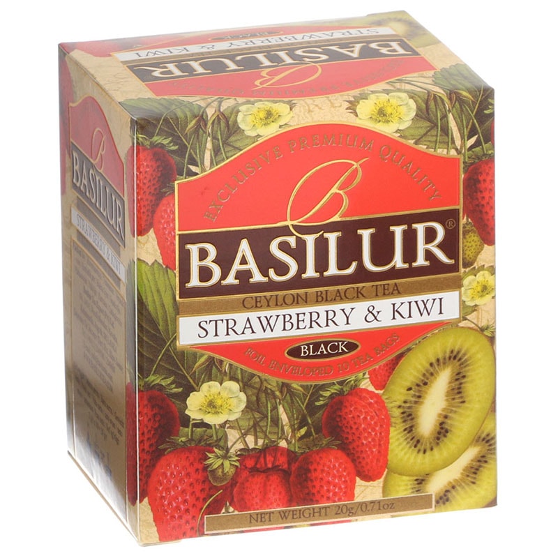 紅茶本来の風味や香り、深い味わい BASILUR TEA（バシラーティー）ストロベリー＆キウイ（10袋）