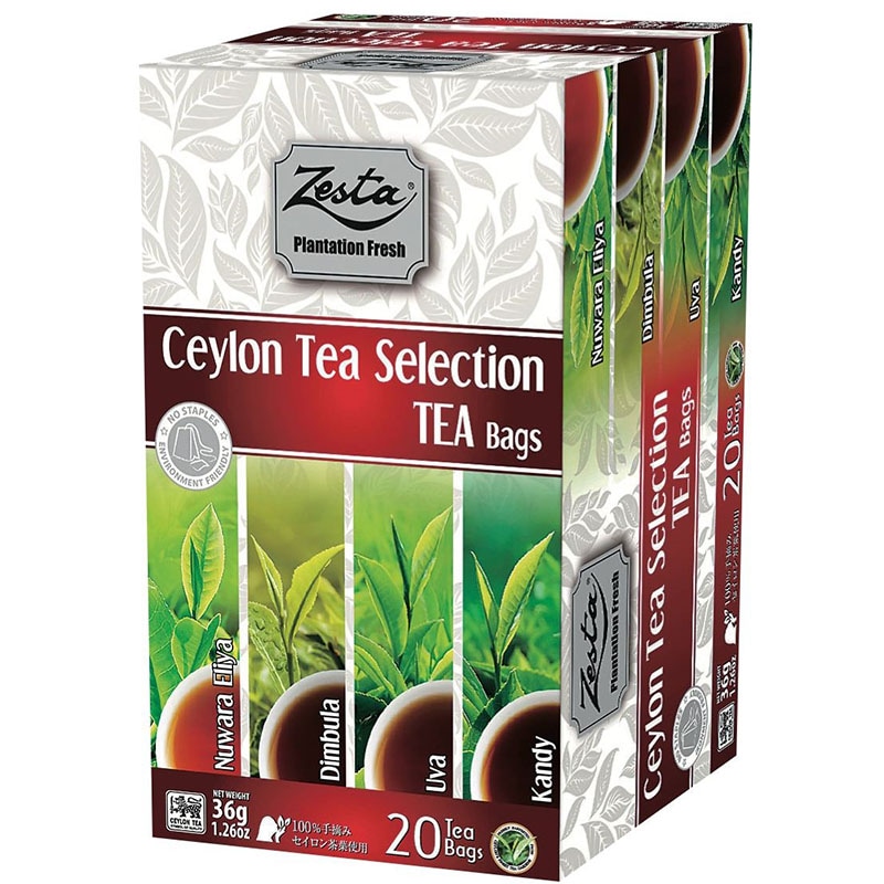 スリランカでシェアNo.1のブランドティー Zesta（ゼスタ）セイロンティー コレクション（20TB）