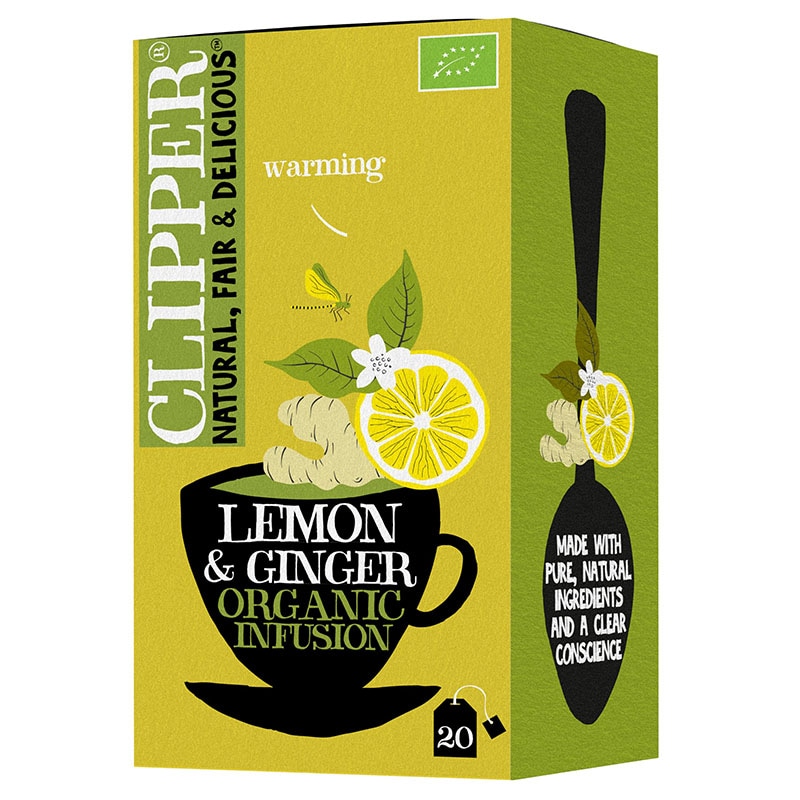 【オーガニック】特別なオーガニック茶葉を使用 CLIPPER（クリッパー）オーガニック レモン＆ジンジャー（20P）