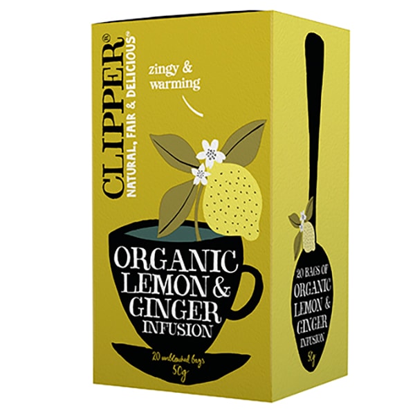 【オーガニック】特別なオーガニック茶葉を使用 CLIPPER（クリッパー）オーガニック レモン＆ジンジャー（20P）