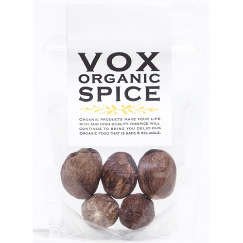 【オーガニック】ホンモノの味と品質 VOX SPICE（ヴォークススパイス）ナツメグ（5粒）