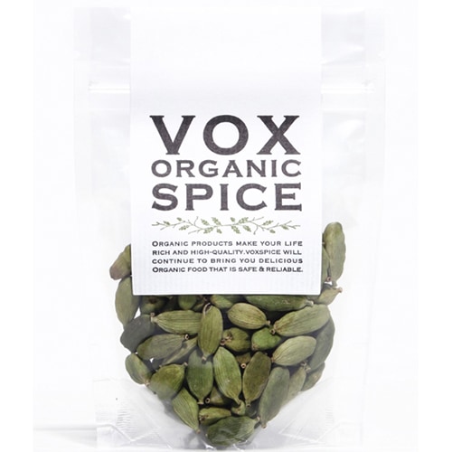 【オーガニック】ホンモノの味と品質 VOX SPICE（ヴォークススパイス）カルダモンシード（30g）