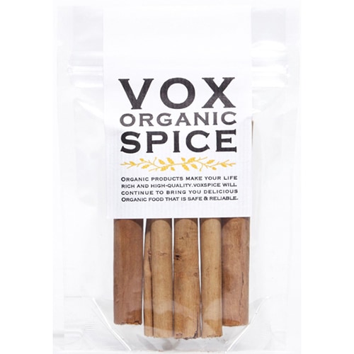 【オーガニック】ホンモノの味と品質 VOX SPICE（ヴォークススパイス）シナモンスティック（5本）