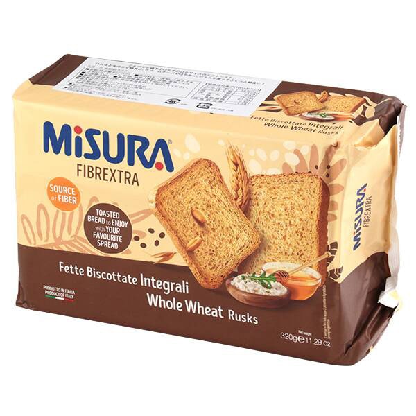 用途多様な全粒粉ラスク MISURA（ミズーラ）全粒粉ラスク（320g（12枚×3枚））