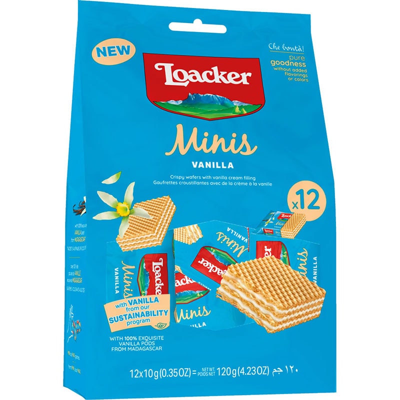 ナチュラルな味わい Loacker（ロアカー）ミニーズ バニラ（120g