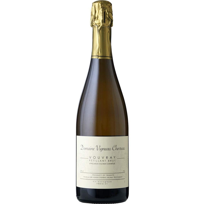 【オーガニック】洗練された細やかな泡立ち Domaine Vigneau-Chevreau VOUVRAY PETILLANT BRUT（ヴーヴレ ペティヤン ブリュット）（750ml）