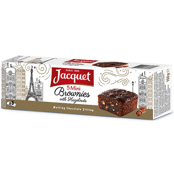 食べきりサイズのブラウニー Jacquet（ジャケ）ソフトミニヘーゼルナッツブラウニー（5P）