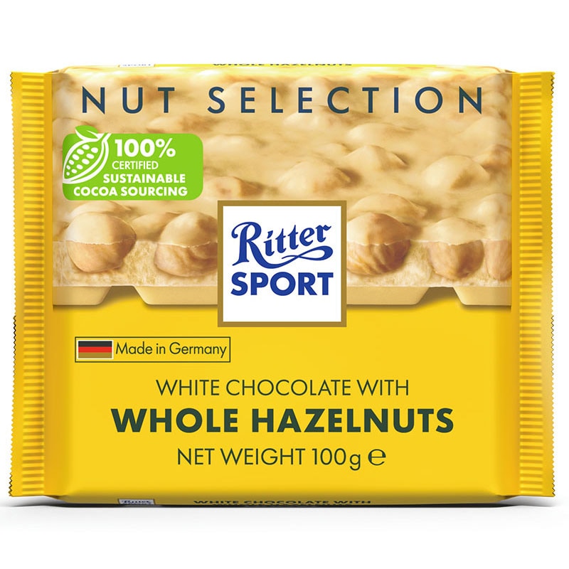 正方形のチョコレート Ritter SPORT（リッタースポーツ）ナッツホワイト（100g）
