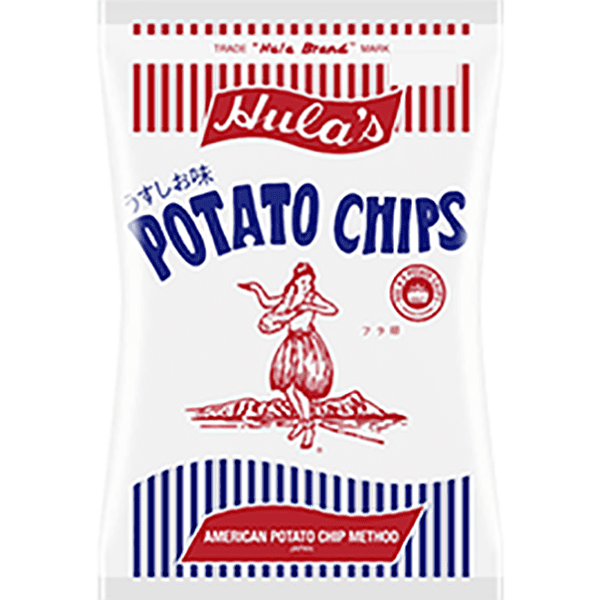 日本の老舗ポテトチップスブランド Hula's（フラ印）アメリカンチップス うす塩（160g）