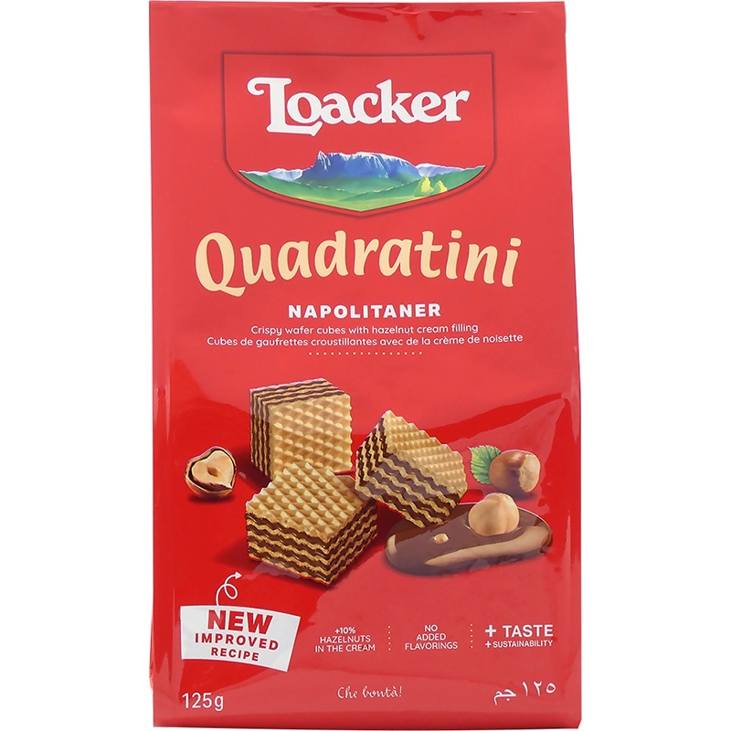 イタリアNo.1ウエハースブランド Loacker（ロアカー）クワドラティーニ ナポリターナ（125g）