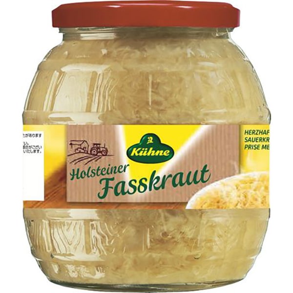 世界中のグルメから愛され続けるドイツ50%シェアを誇るブランド Kiihne（キューネ）ザワークラウト（バレル）（850ml）