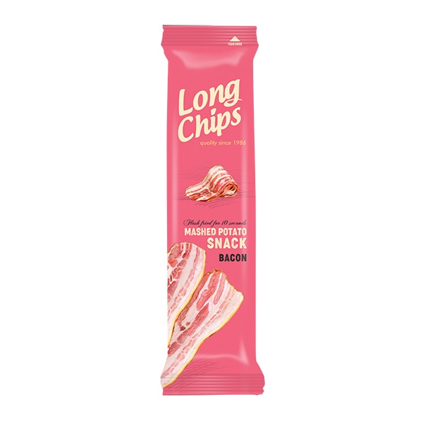 ☆薄くて平たいロングポテトチップス PERNES（ペルネス）ポテトチップス ベーコン（75g）