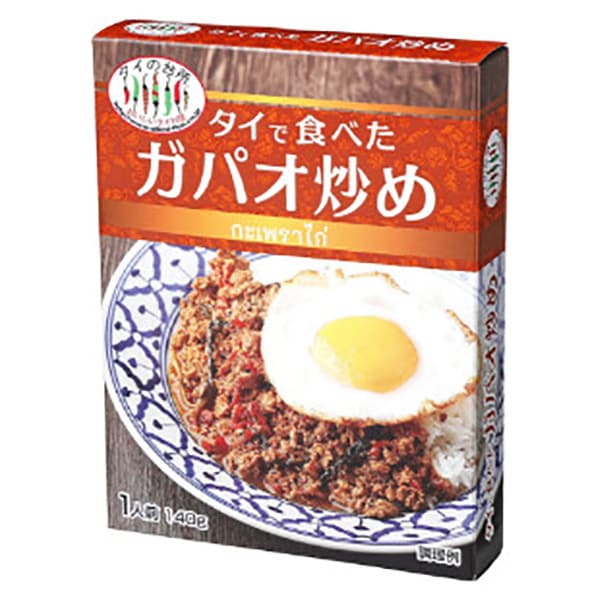 本場タイ製造！ タイの台所 タイで食べたガパオ炒め（140g）
