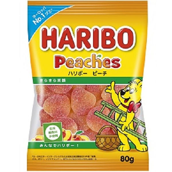 グミキャンディ世界最大のメーカー HARIBO（ハリボー）ピーチ（80g