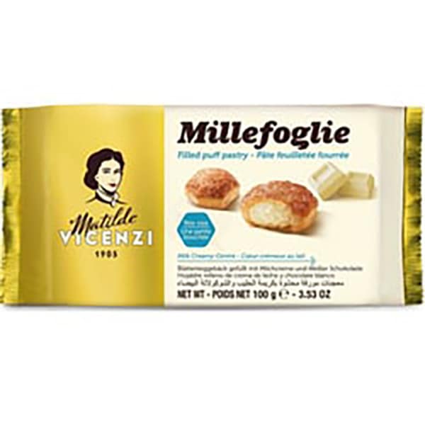 192層からなるパイ生地 VICENZI（ヴィチェンチ）パフペストリー ミルククリーム（100g）