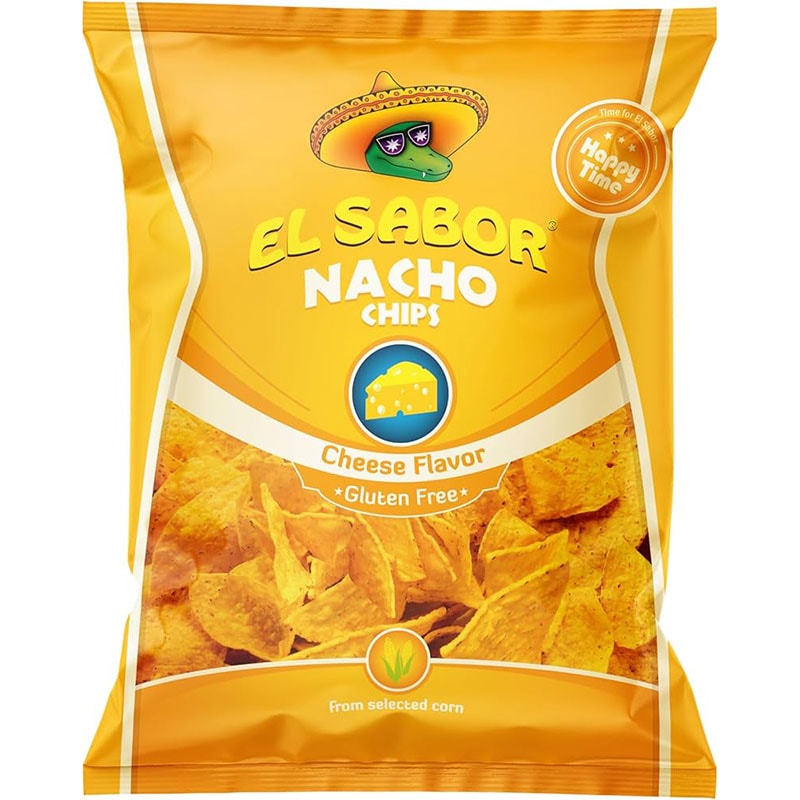 【グルテンフリー】石挽きのとうもろこし粉を使用 EL SABOR（エル サボール）ナチョチップ チーズ（100g）