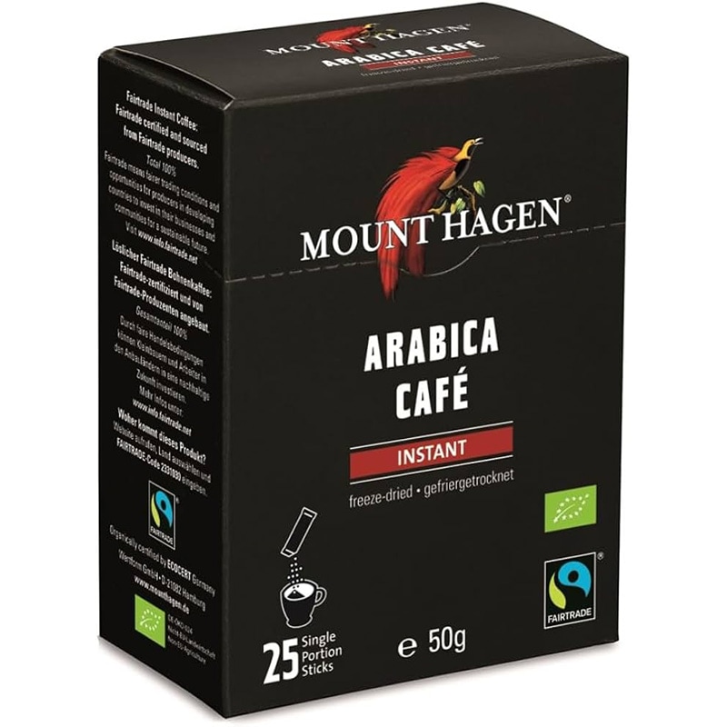 【オーガニック】オーガニック（有機）のコーヒー MOUNT HAGEN（マウントハーゲン）オーガニック インスタントコーヒー スティック（2g×25P）