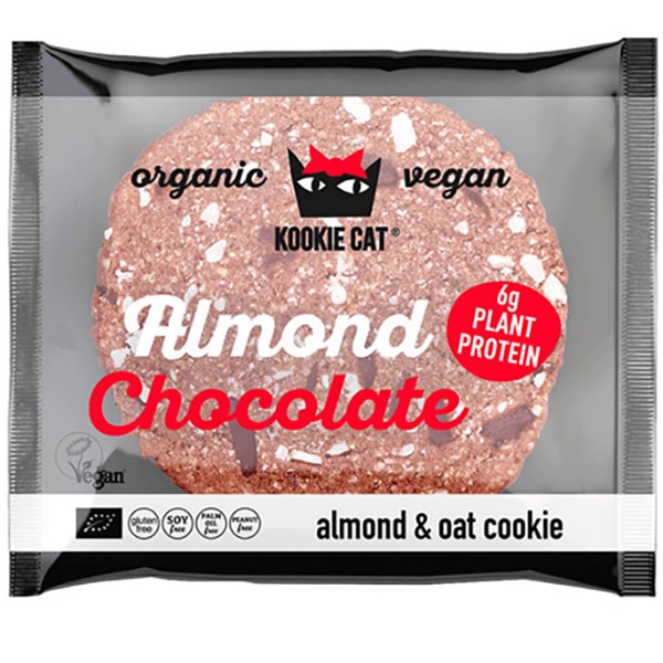 【オーガニック】【ヴィーガン】昔ながらのハンドメイドクッキー KOOKIE CAT（クッキー キャット）アーモンドチョコレートクッキー（50g）