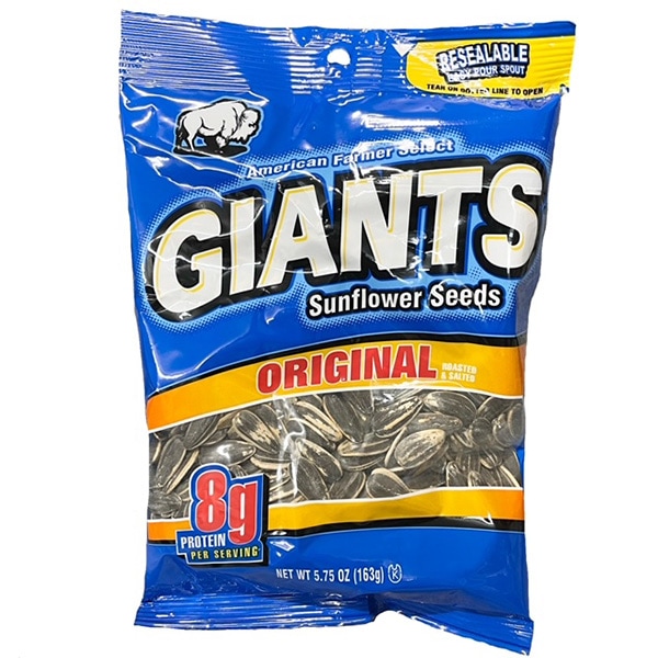 健康的なスナック GIANTS（ジャイアンツ）サンフラワーシード（ひまわりの種）オリジナル（163g）