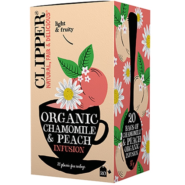 【オーガニック】特別なオーガニック茶葉を使用 CLIPPER（クリッパー）オーガニック カモミール＆ピーチ（20P）
