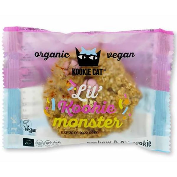 【オーガニック】【ヴィーガン】昔ながらのハンドメイドクッキー KOOKIE CAT（クッキー キャット）カシュー＆オーツクッキー（50g）