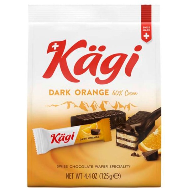 優しく上品なチョコウエハース Kagi（カーギ）ミニダークオレンジバッグ（125g）