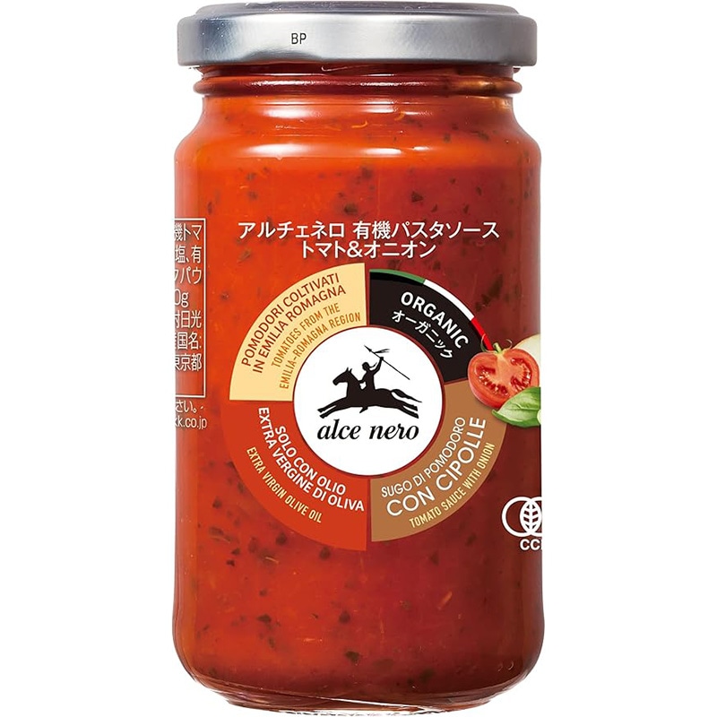 【オーガニック】大地から食卓へ alce nero（アルチェネロ） 有機パスタソース・トマト＆オニオン（200g）