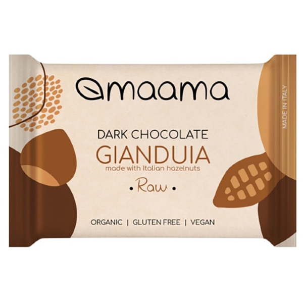 【オーガニック】【グルテンフリー】【ヴィーガン】自然のおいしさ maama（マーマ）オーガニックローチョコレート ヘーゼルナッツ（30g）