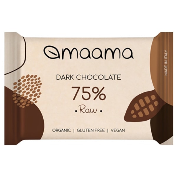 【オーガニック】【グルテンフリー】【ヴィーガン】自然のおいしさ maama（マーマ）オーガニックローチョコレート 75%（30g）