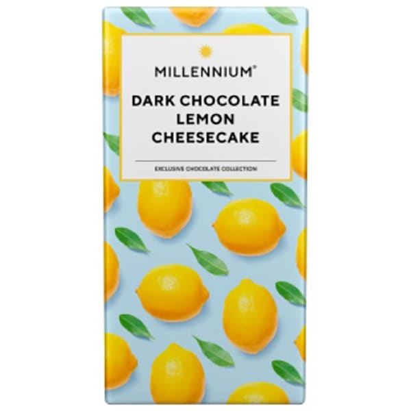 個包装スティック板チョコ MILLENNIUM CHOCOLATE FACTORY（ミレニアム チョコレート ファクトリー）ダークチョコ・レモンチーズケーキ（100g（8枚））