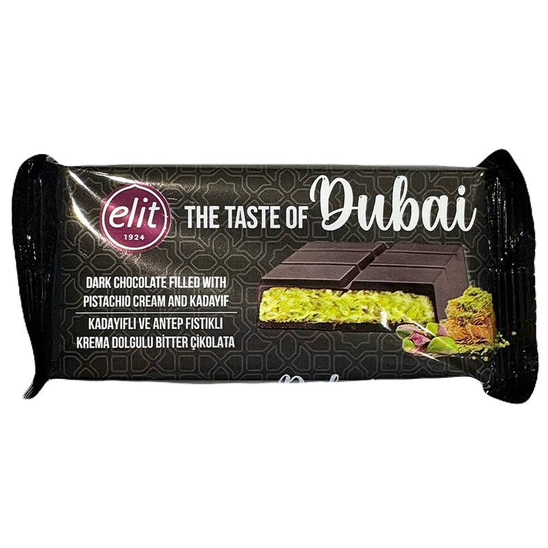 【数量限定】世界で話題！ Elit（エリート）ドバイチョコレート ピスタチオ ダーク（90g）