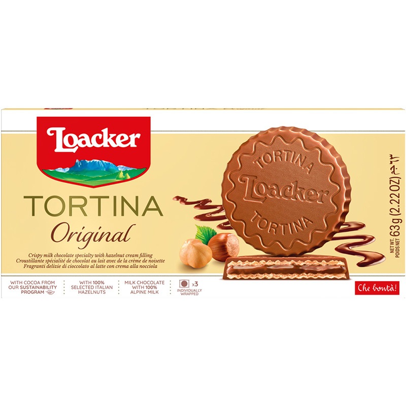 おしゃれなタルト型チョコレート Loacker（ロアカー）トルティーナ オリジナル（3P）