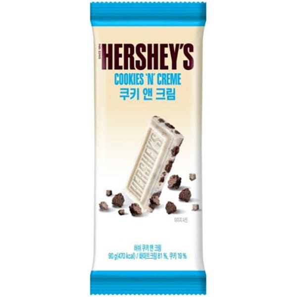 世界中で愛されるチョコレート HERSHEY'S（ハーシー）ラージサイズ クッキー＆クリームバー（90g）