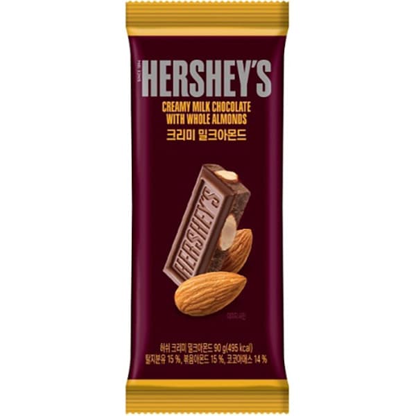 世界中で愛されるチョコレート HERSHEY'S（ハーシー）ラージサイズ クリーミーミルクチョコレートウィズアーモンドバー（90g）