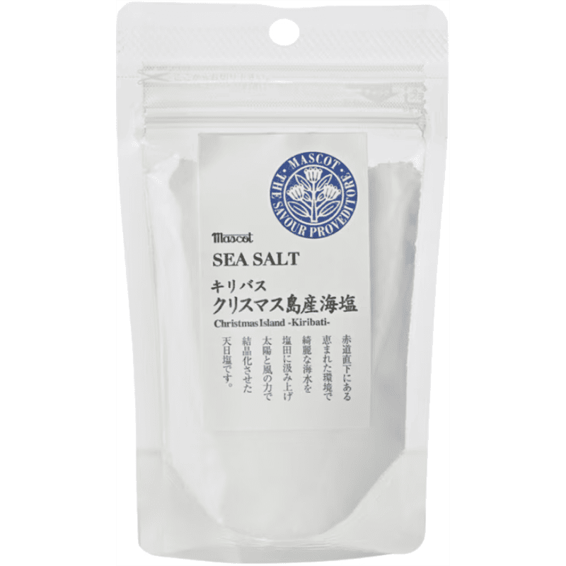 ドレッシングや魚介のスープに mascot（マスコット）キリバスクリスマス島産海塩（100g）
