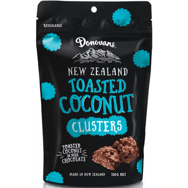 マイルドな口当たり Donovans（ドノバンズ）トーステッドココナッツクラスターズチョコ（150g）