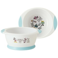 ○ミッキーマウス スケッチ○すくいやすいベビー茶碗//プラスチック