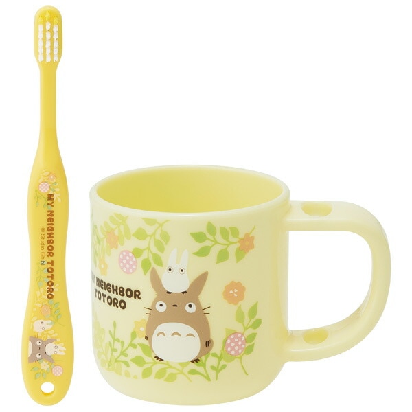 スタンド付コップ＋歯ブラシセット 園児用 トトロ プランツ